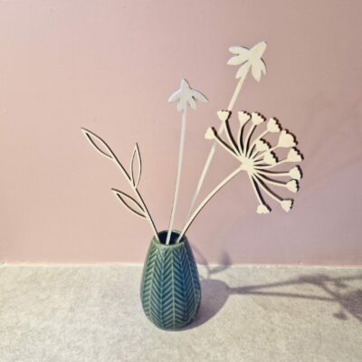 Bouquet de 4 fleurs en bois