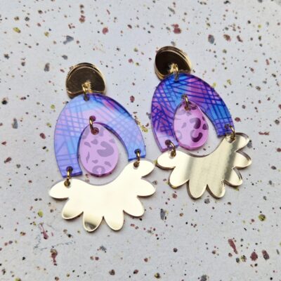 Boucles d'oreilles - Mia (Gold and violet)
