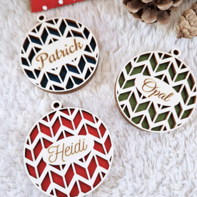 Décoration de Noël personnalisée - Chevron