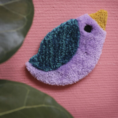 Bird (lilac and turquoise)