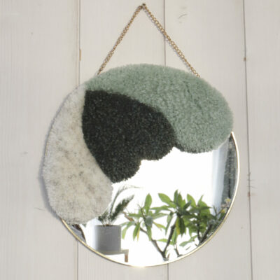 Mirror (sage and white)