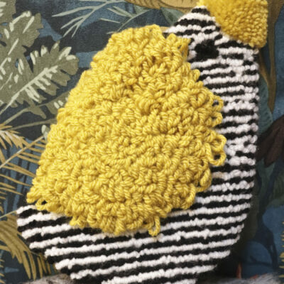 Bird (black and white stripe and yellow wing)