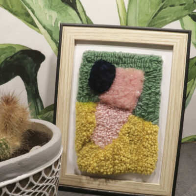 Picture frame (pink, green and yellow)
